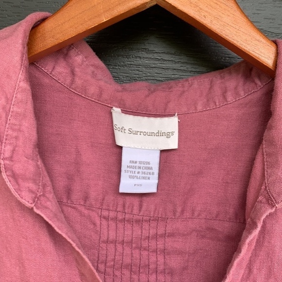 Soft Surroundings linen tunic with pockets - Picture 2 of 6